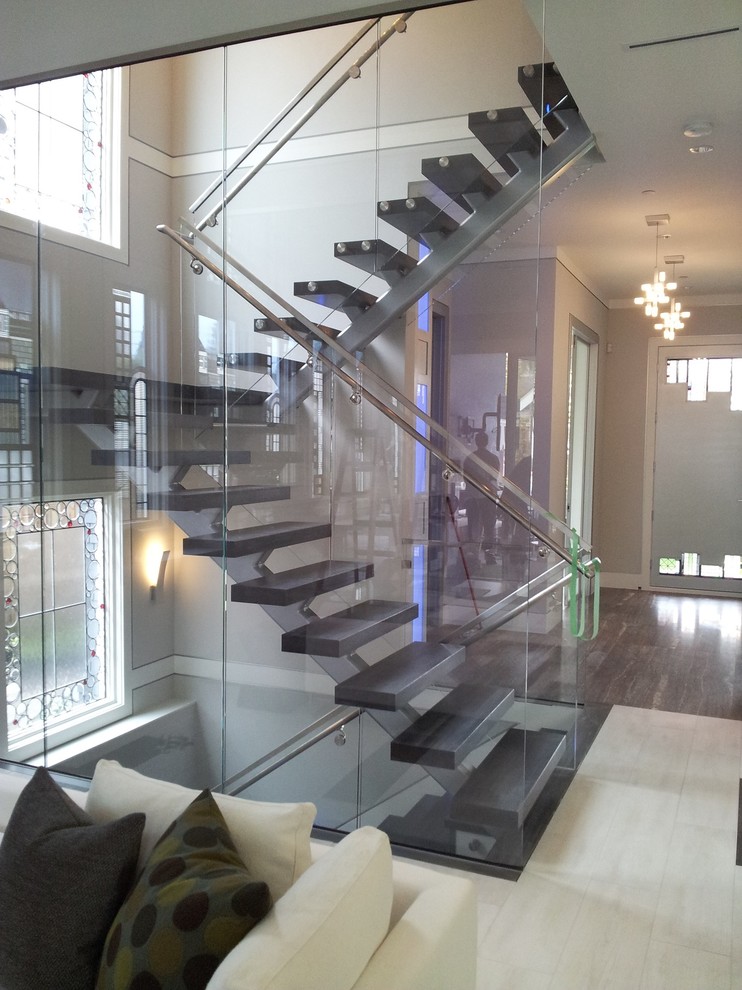 Mono Stringer Floating Stairs Modern Staircase Vancouver by