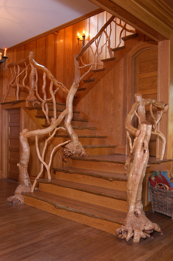Design ideas for a bohemian staircase in Charlotte.