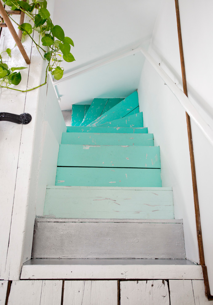 Staircase - eclectic staircase idea in Providence