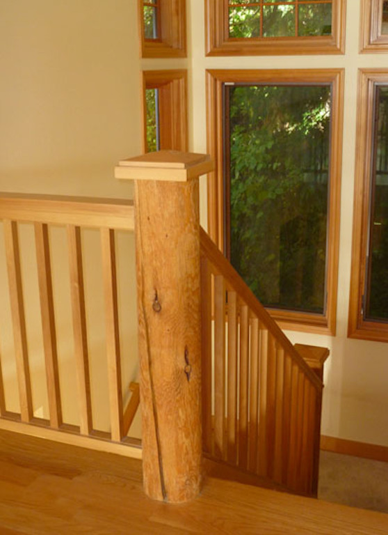 Inspiration for a rustic staircase remodel in Seattle