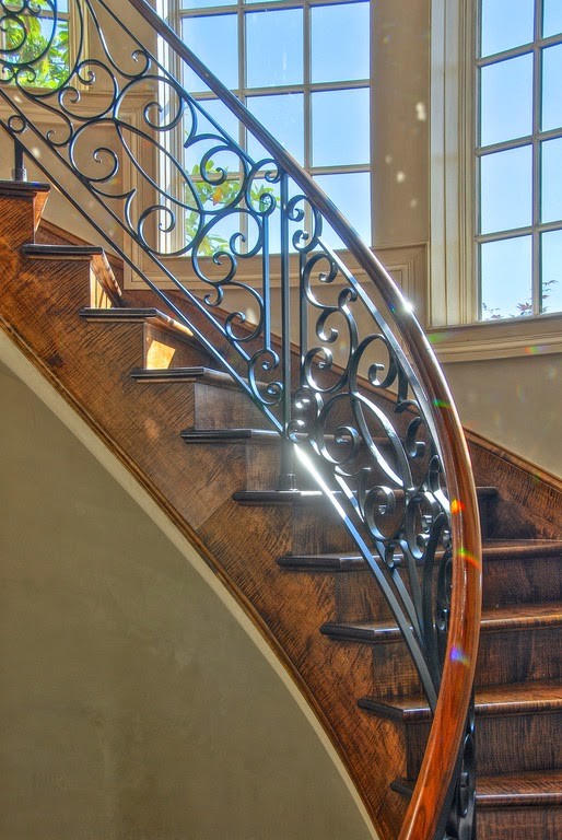 This is an example of a mediterranean staircase in Orange County.