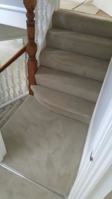 Example of a transitional staircase design in London