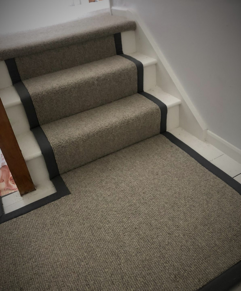 Naturally Luxurious Carpet Modern Staircase Hertfordshire by