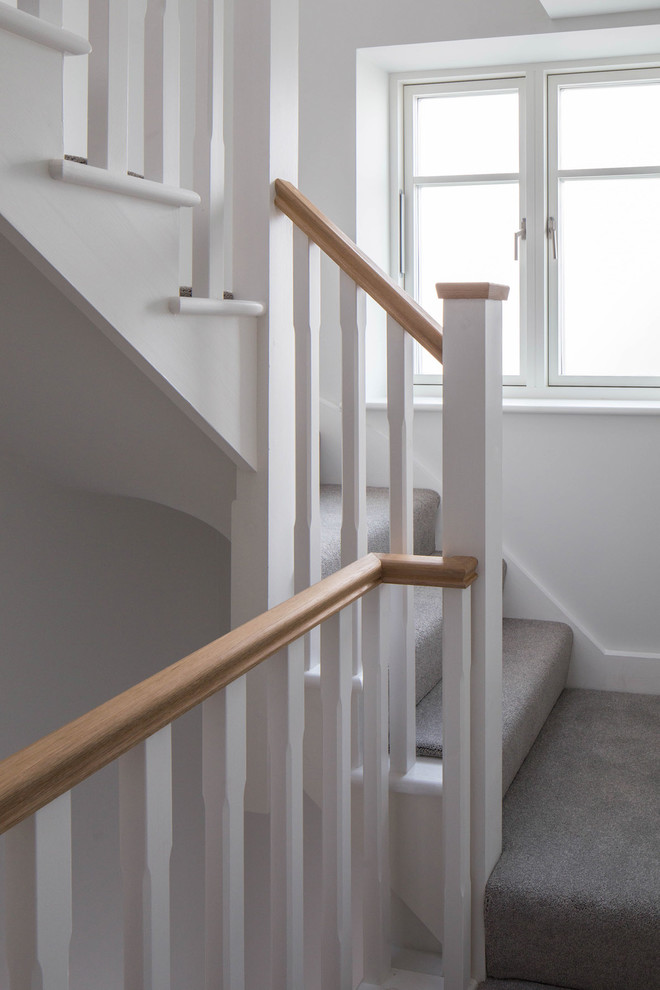 Inspiration for a contemporary staircase remodel in Hertfordshire