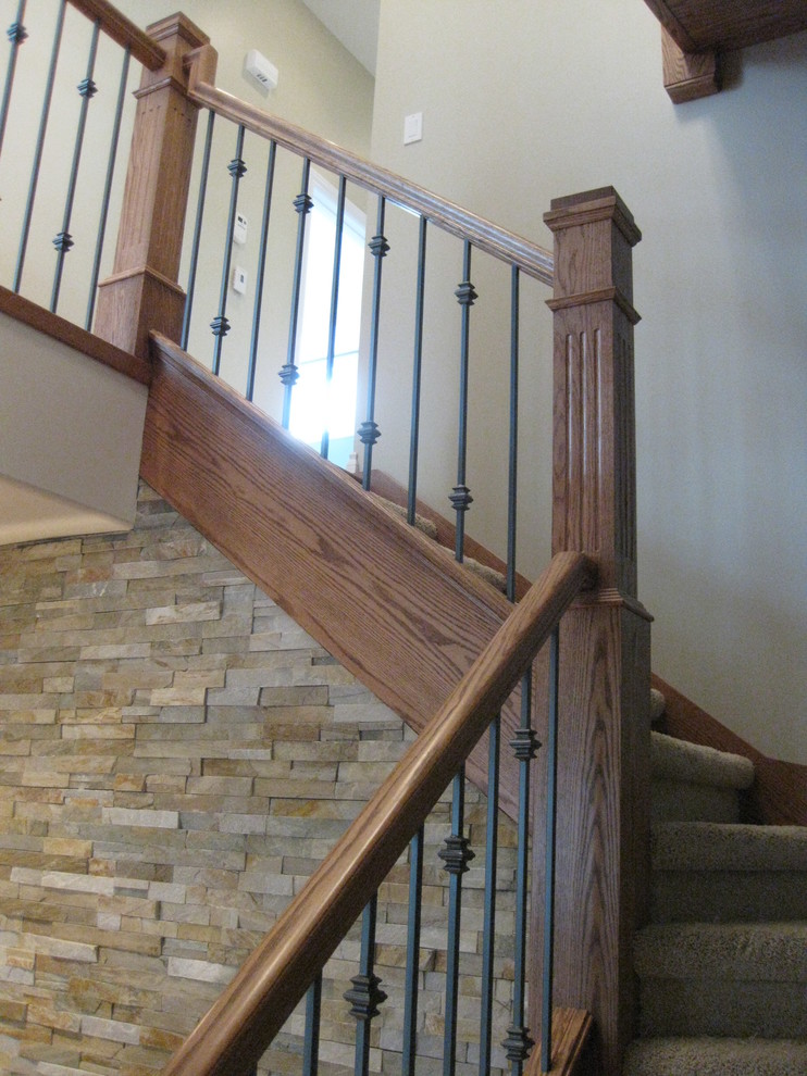 New Construction - Oak Craftsman Stair & Railing Project - Craftsman