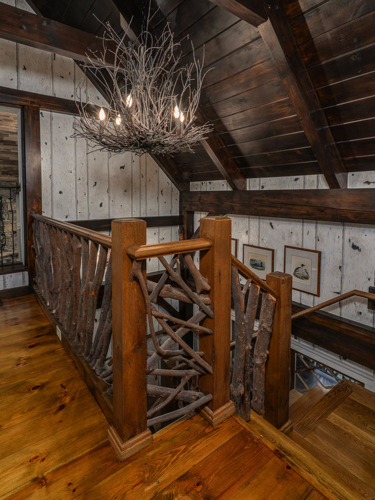 This is an example of a rustic staircase in Boston.