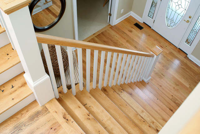 Northern Virginia Home Reclaimed Hardwood Floors Traditional Staircase Dc Metro By Shenandoah Kitchen Home Houzz Au