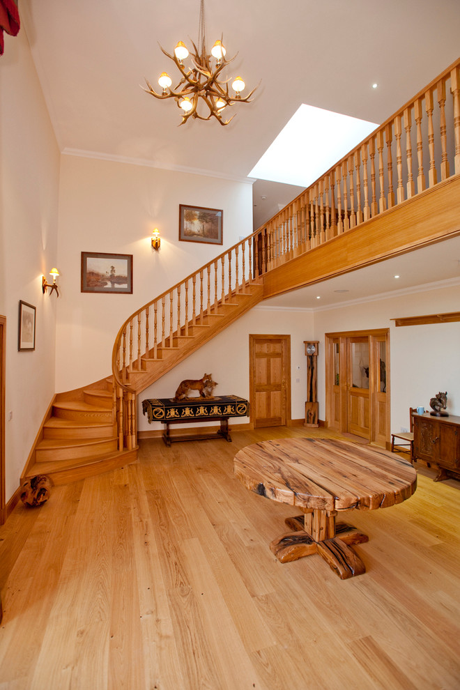 Photo of a large traditional staircase in Other.