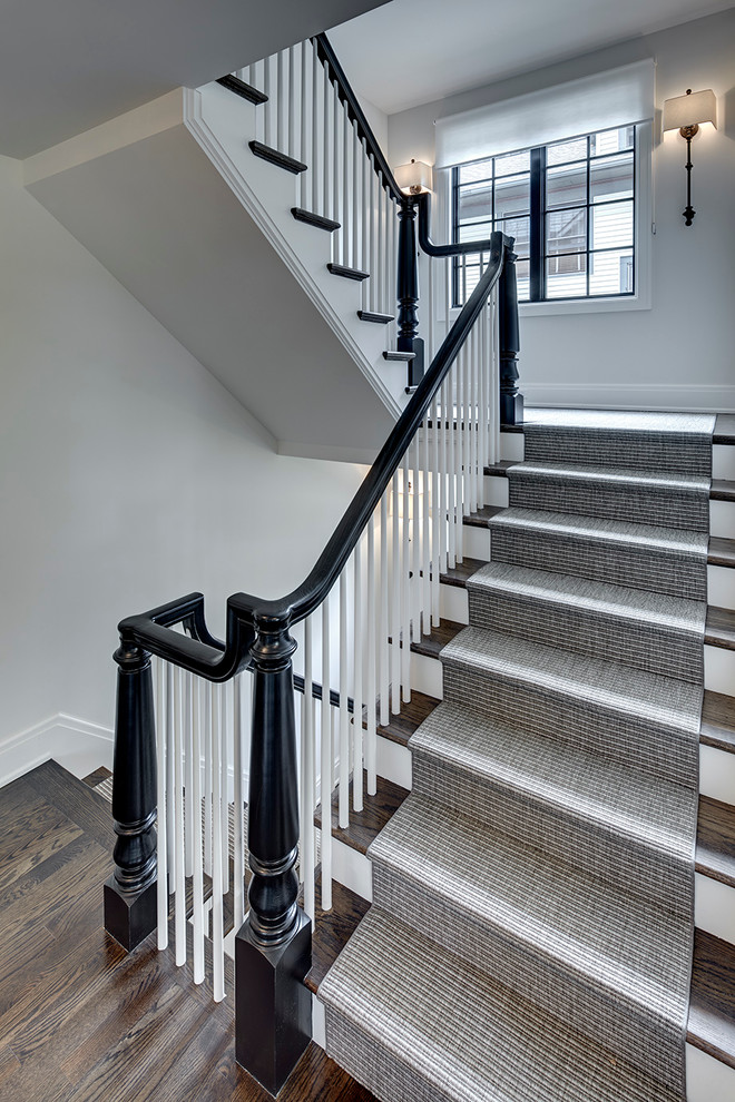 Inspiration for a timeless staircase remodel in Detroit