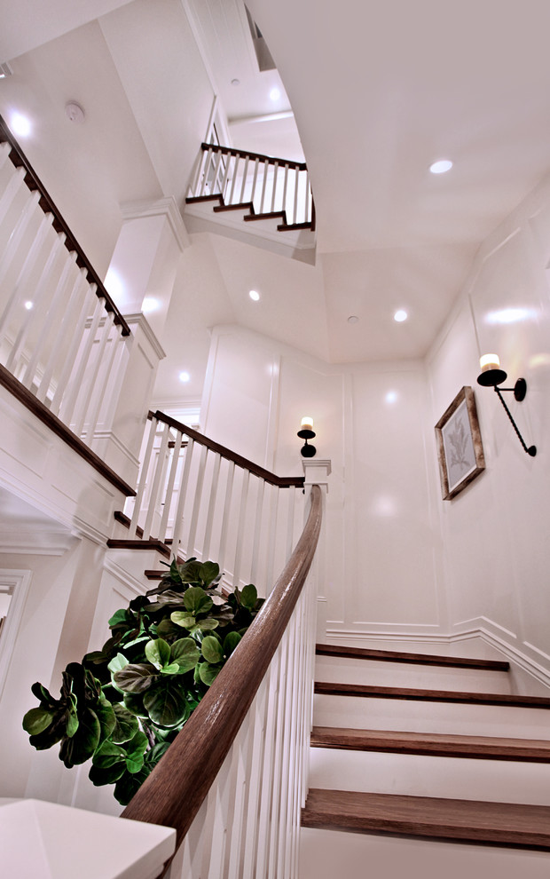 Elegant staircase photo in Orange County