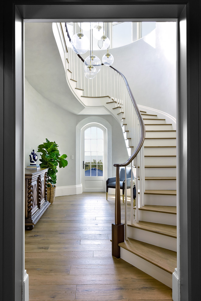 Inspiration for a nautical staircase in Charleston.