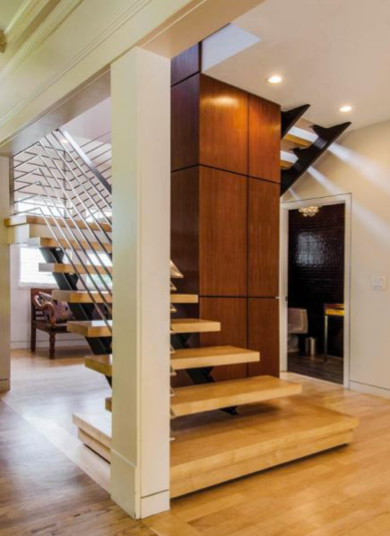 Inspiration for a contemporary staircase remodel in Tampa