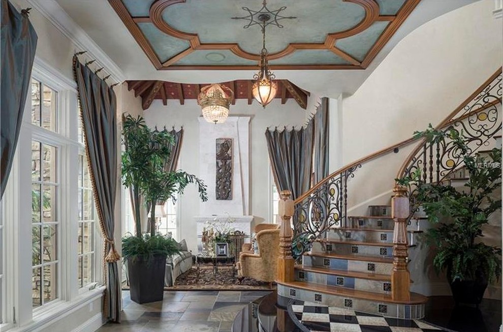Inspiration for an expansive mediterranean staircase in Orlando.