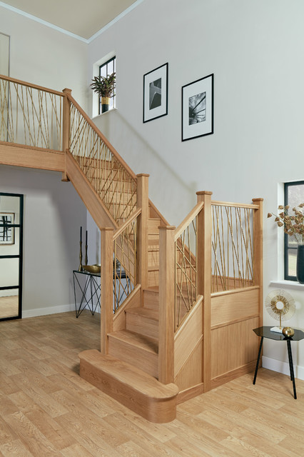 Opus Gold Finish Staircase - Contemporary - Staircase - Manchester - by ...