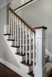 Fotos de escaleras | Diseños de escaleras de estilo americano grises -  Noviembre 2023 | Houzz ES