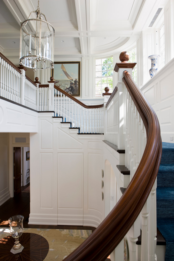 Example of a classic staircase design in Boston