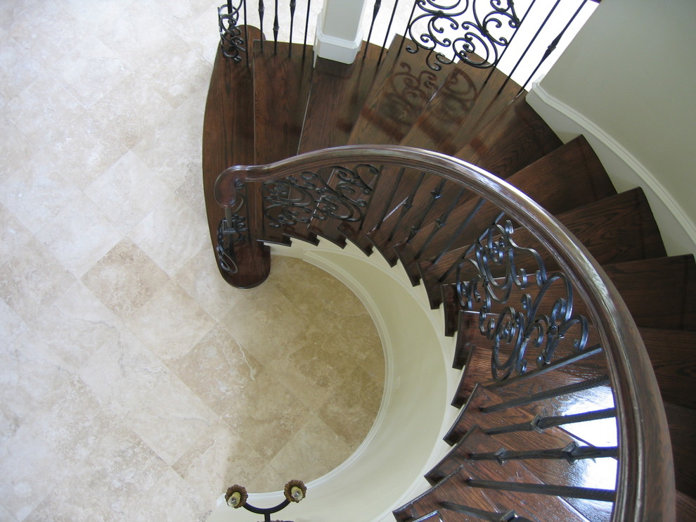 Inspiration for a mediterranean staircase remodel in Dallas