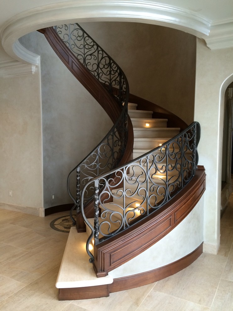 This is an example of a contemporary staircase in Oklahoma City.