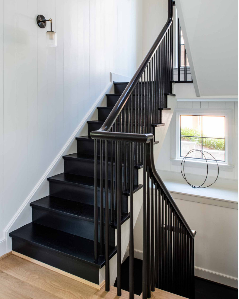 Inspiration for a farmhouse staircase remodel in DC Metro