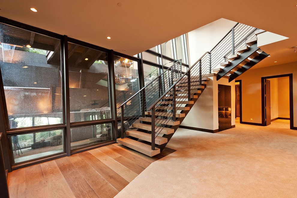 Example of a trendy staircase design in Salt Lake City