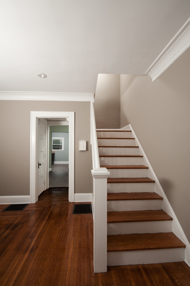 This is an example of a classic staircase in Indianapolis.