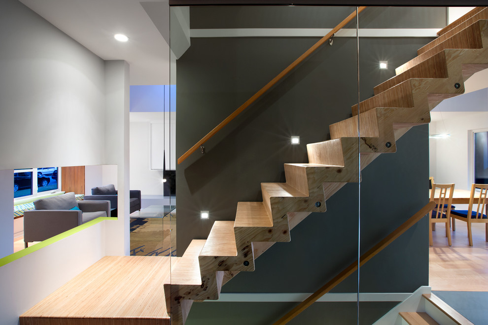 Example of a trendy staircase design in Vancouver