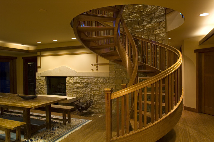 Example of a zen staircase design in Other