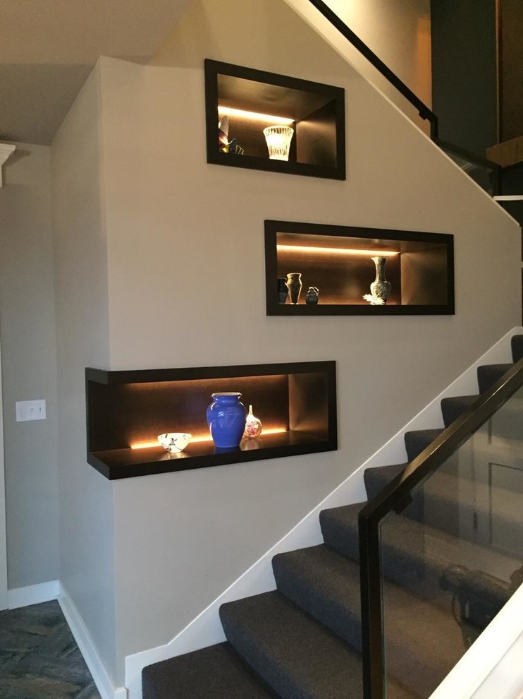 This is an example of a modern staircase in Milwaukee.