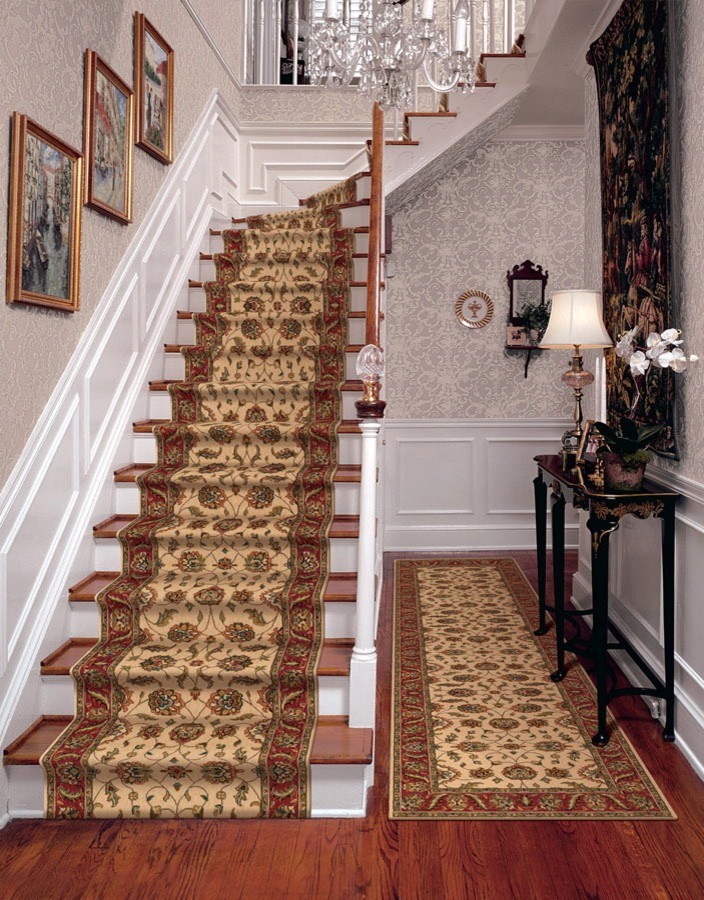 Persian Garden by Momeni Traditional Staircase Portland Maine