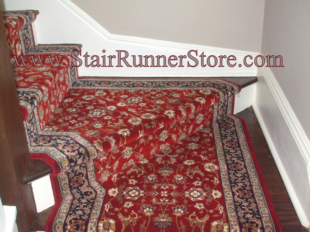 Pie Steps Stair Runner Installations Traditional Staircase New