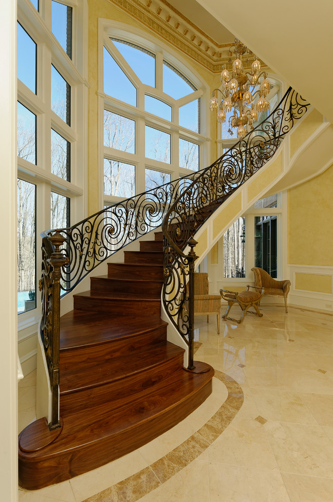 Inspiration for a large classic curved staircase in DC Metro.