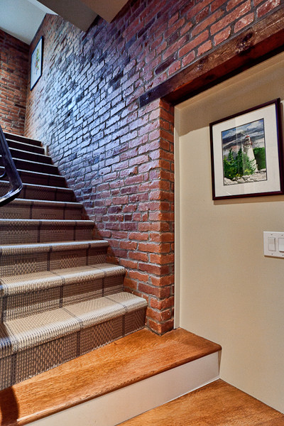 This is an example of a rustic staircase in Columbus.