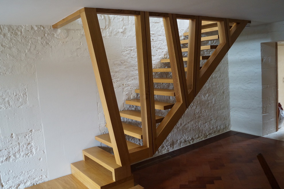 This is an example of a contemporary staircase in Wiltshire.