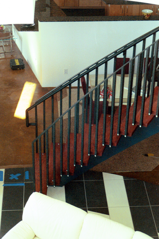 Powder Coated Steel Stair Unit Modern Staircase Albuquerque by