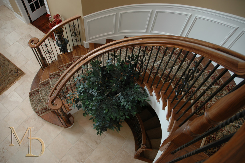 Inspiration for a timeless staircase remodel in Chicago