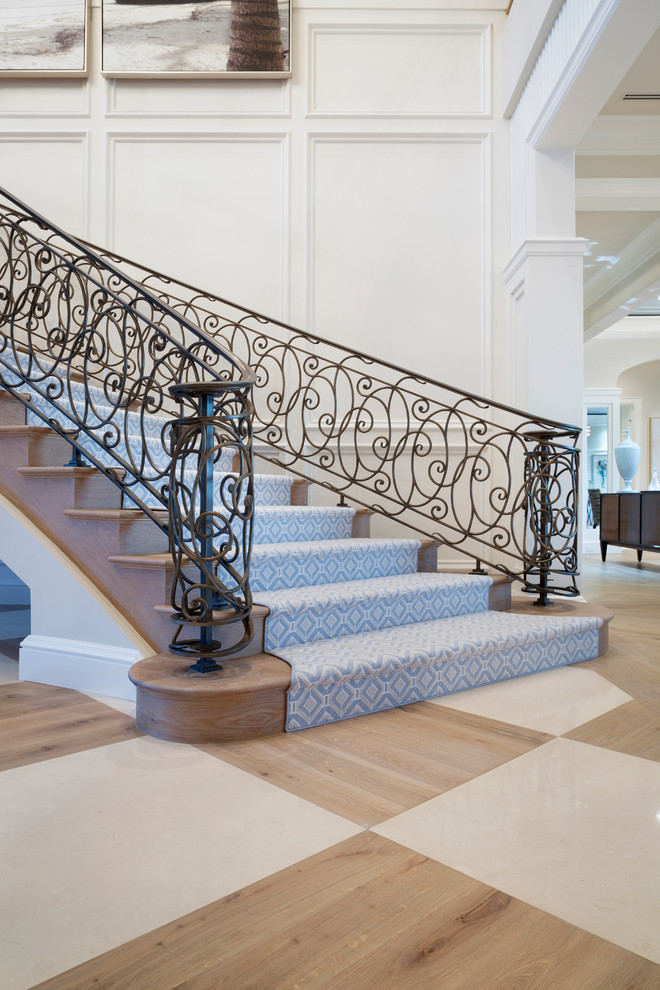 Inspiration for a small mediterranean staircase remodel in Miami
