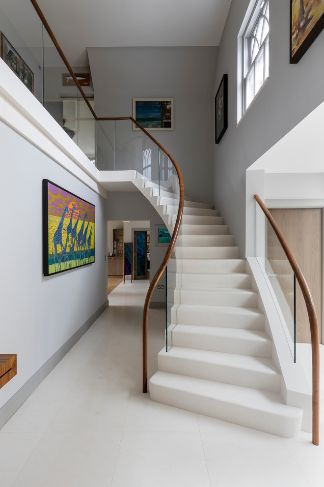 Design ideas for a large modern staircase in Wiltshire.