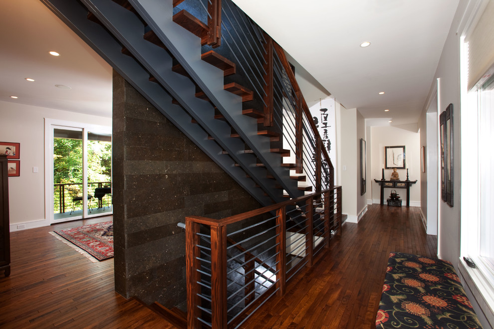 Inspiration for an asian staircase remodel in Richmond