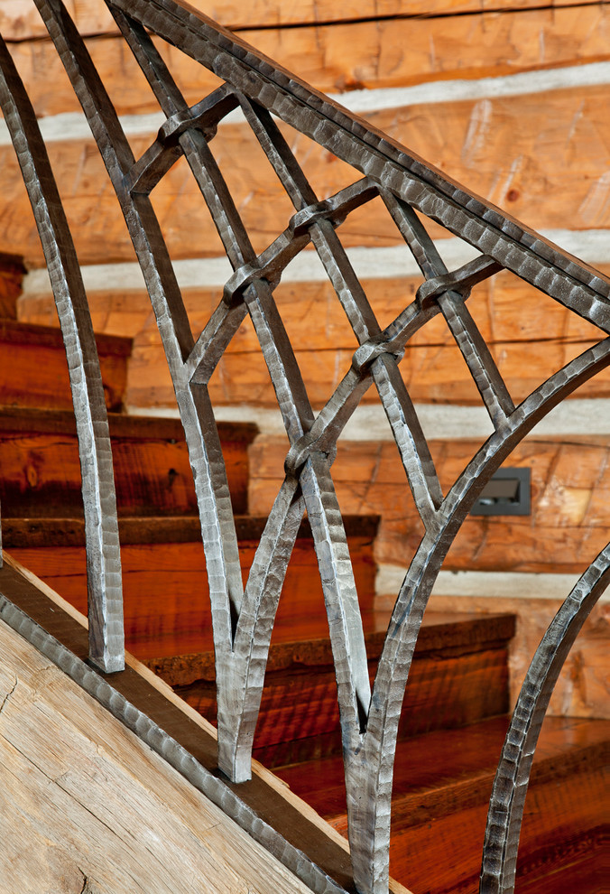 Photo of a rustic staircase in Salt Lake City.