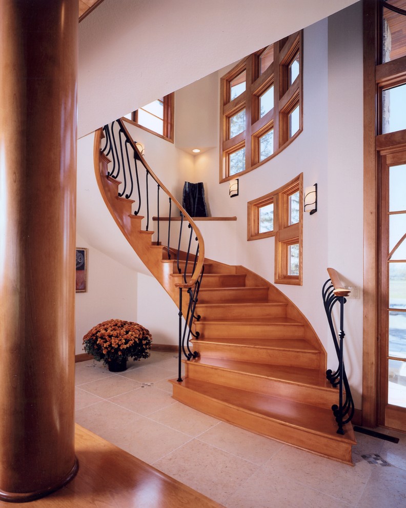 Contemporary staircase in Milwaukee.
