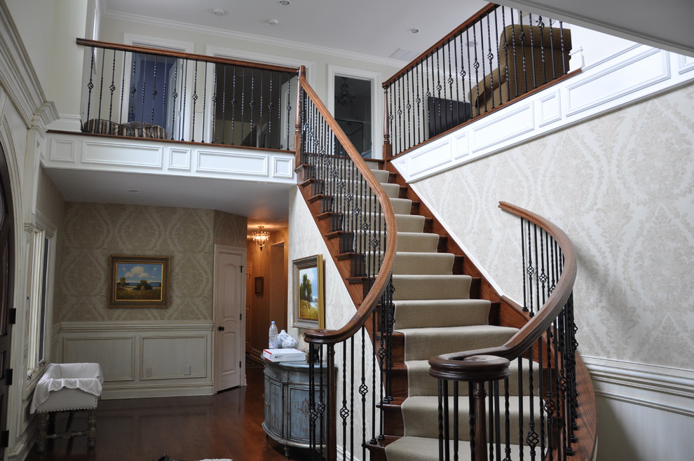 Inspiration for a timeless staircase remodel in New York