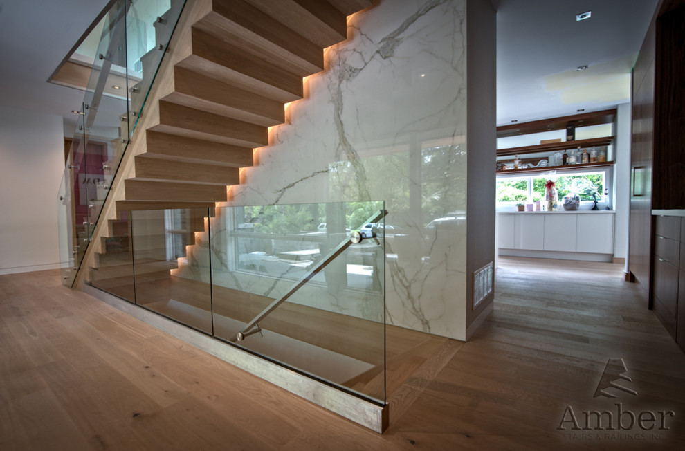 Randal Modern Staircase Toronto by Amber Stairs & Railings Inc