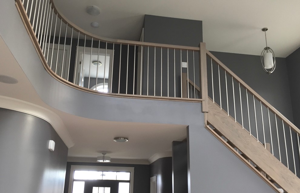 Medium sized contemporary staircase in Other.