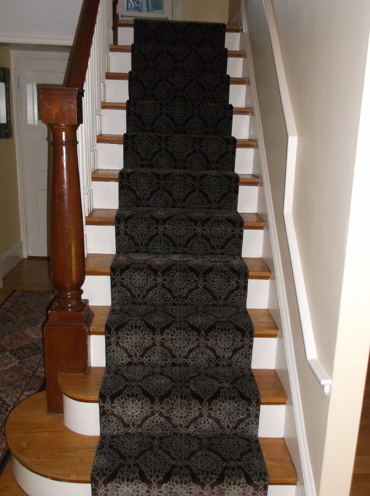 This is an example of a classic staircase in Boston.