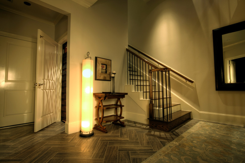 This is an example of a classic staircase in Houston.