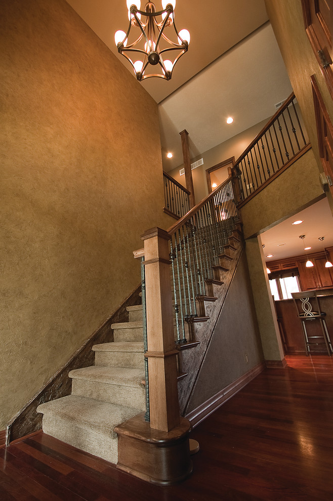Inspiration for a timeless staircase remodel in Omaha