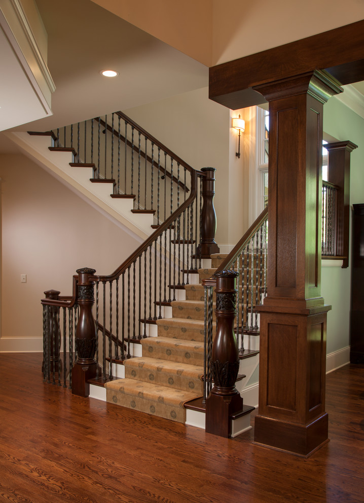Inspiration for a traditional staircase in Minneapolis.