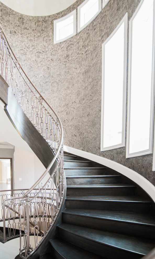 Inspiration for a contemporary staircase remodel in Baltimore