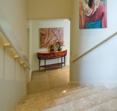 Example of an island style staircase design in Hawaii