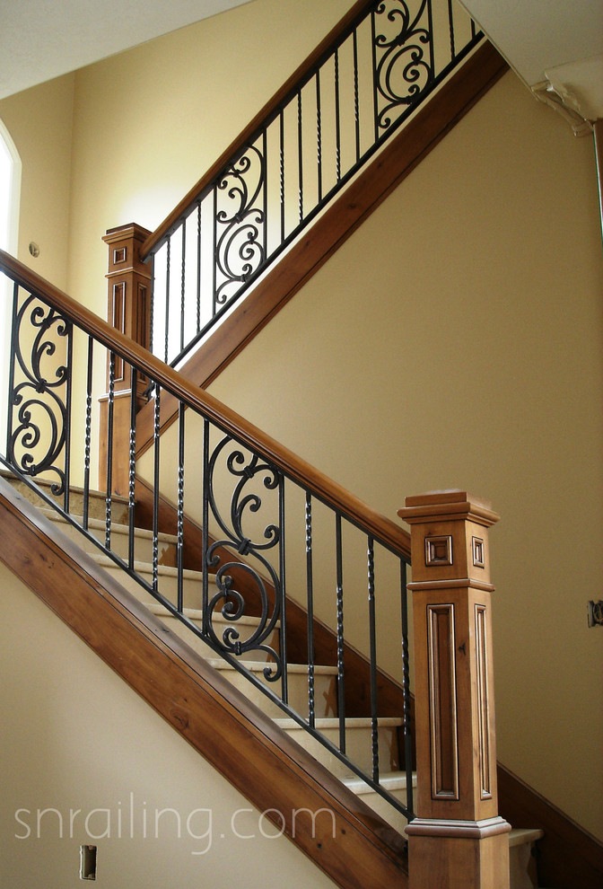 Example of a classic staircase design in Salt Lake City